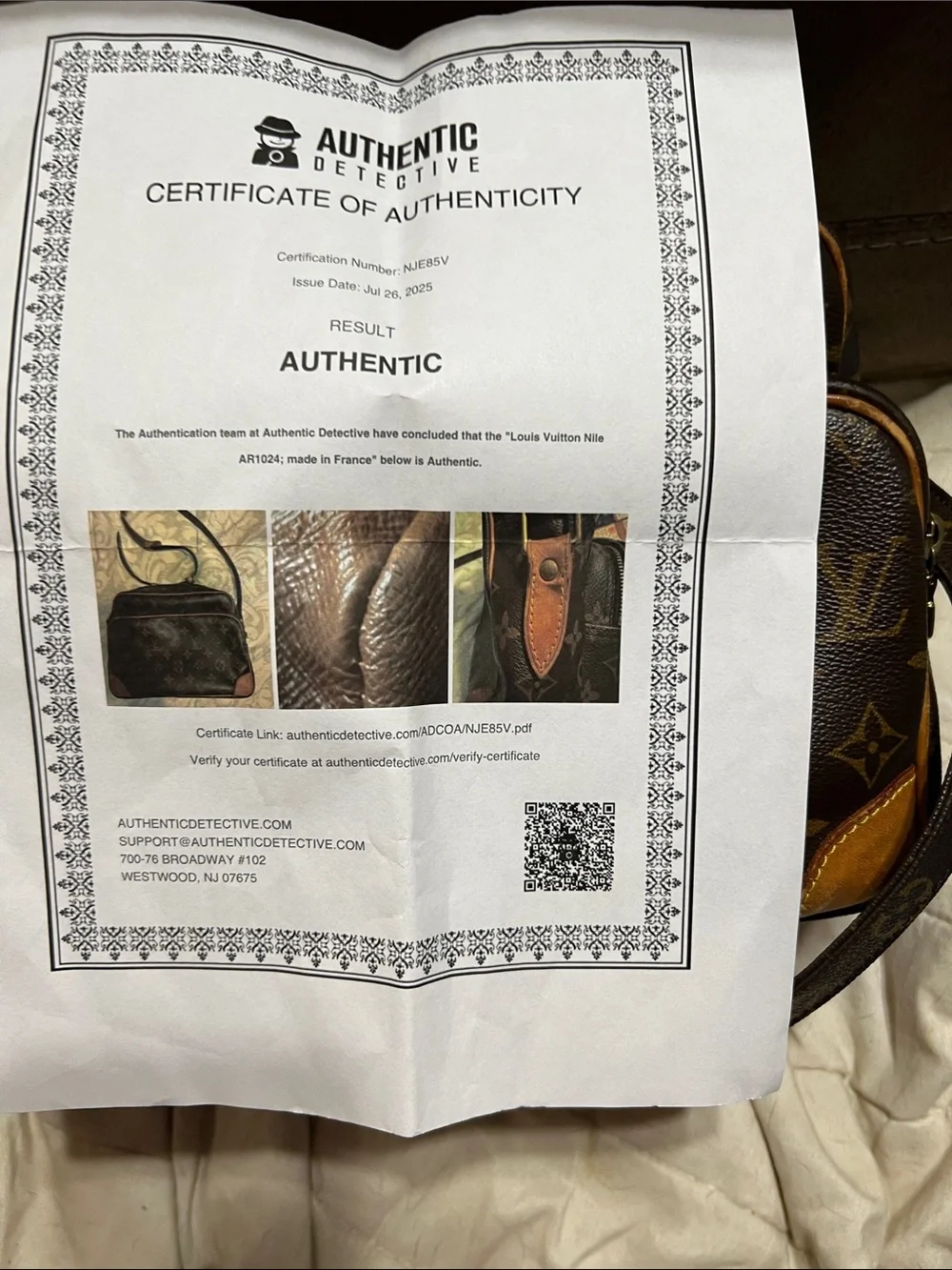 Louis Vuitton Monogram Canvas Double Compartment Nile crossbody bag